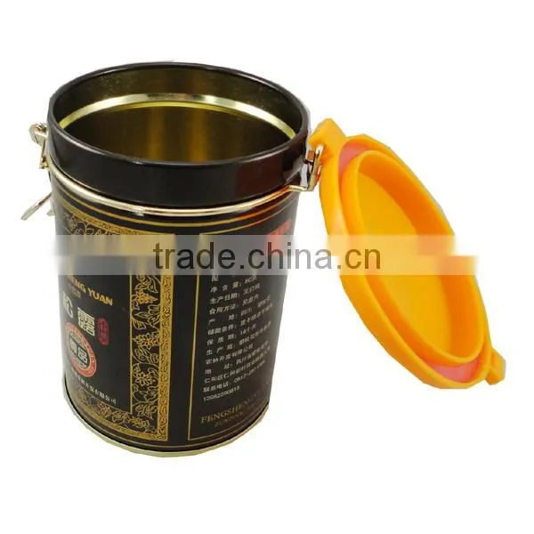 round coffe tin box