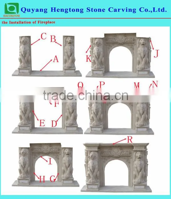 White Marble Fireplace Surround with Angel Statue