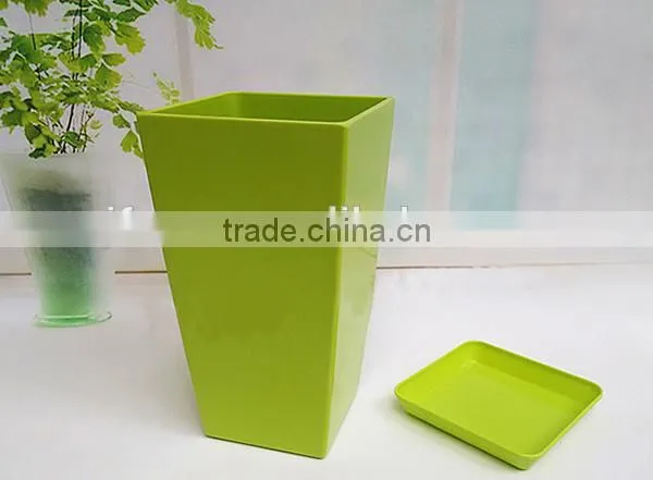 Attractive home floor deoor colorful rectangular plastic flower pot