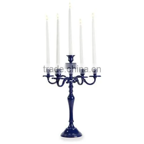 Glass hurricane crystal candelabra for wedding centerpiece, Crystal candelabra centerpiece