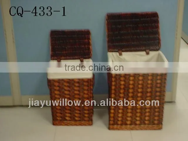 WILLOW LAUNDRY bin wicker laundry BASKETS for sales