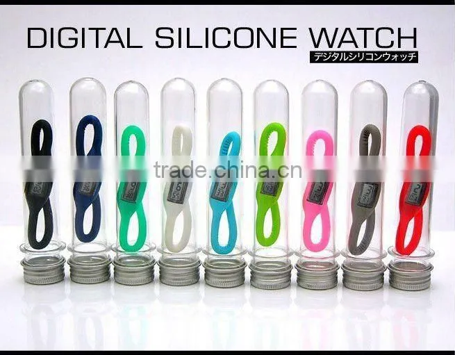 Silicone wristband watch