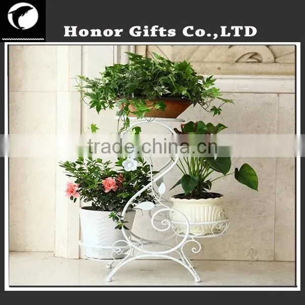 New design Iron Frame Flower Stand Decorative Metal Window Box Planters