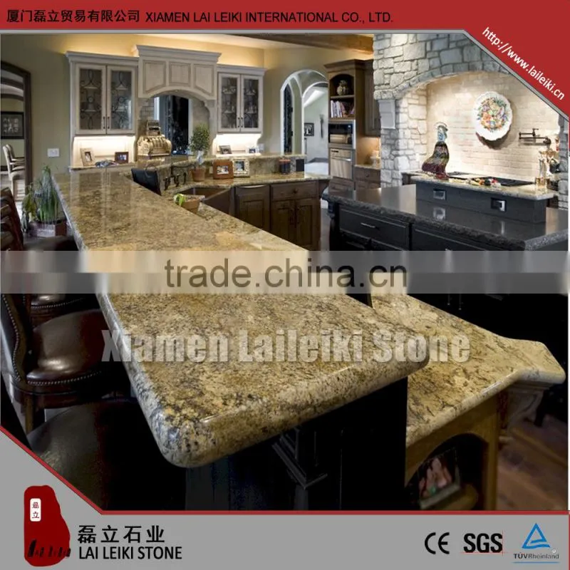 Beautiful Giallo Fiorito Granite Kitchen Countertop