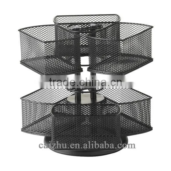 Black Wire Makeup Organizer Carousel