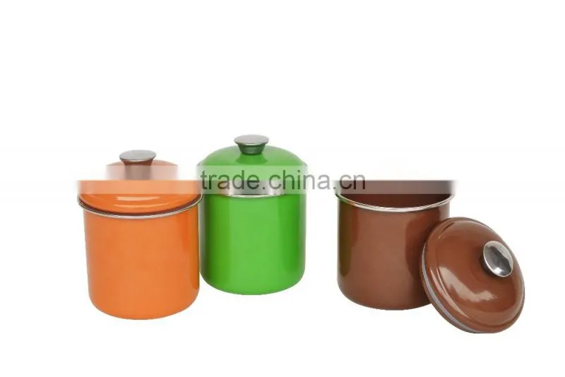 Colorful round rim kitchen storage utensil
