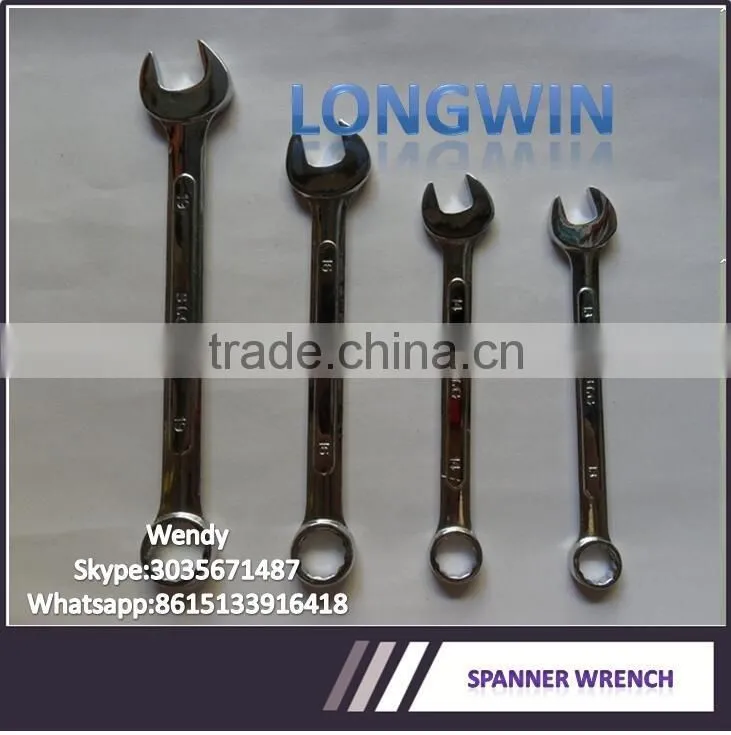 Hand tools High quality chrome plated steel wrench combination spanner