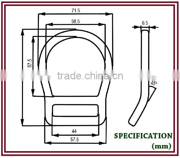 Personal Protective Equipment Forged Bent D-Ring