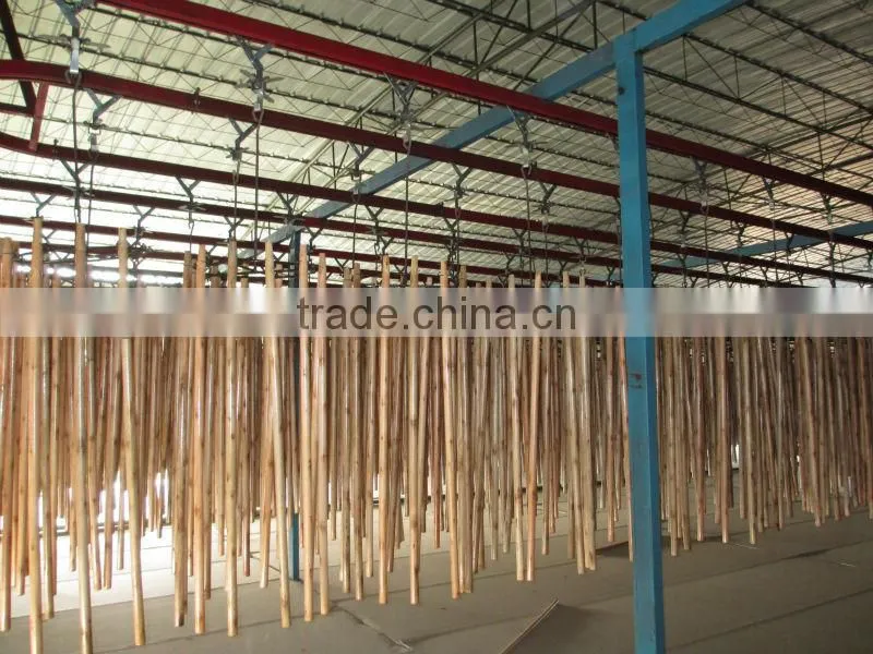 Varnished wooden broom handle with high quality