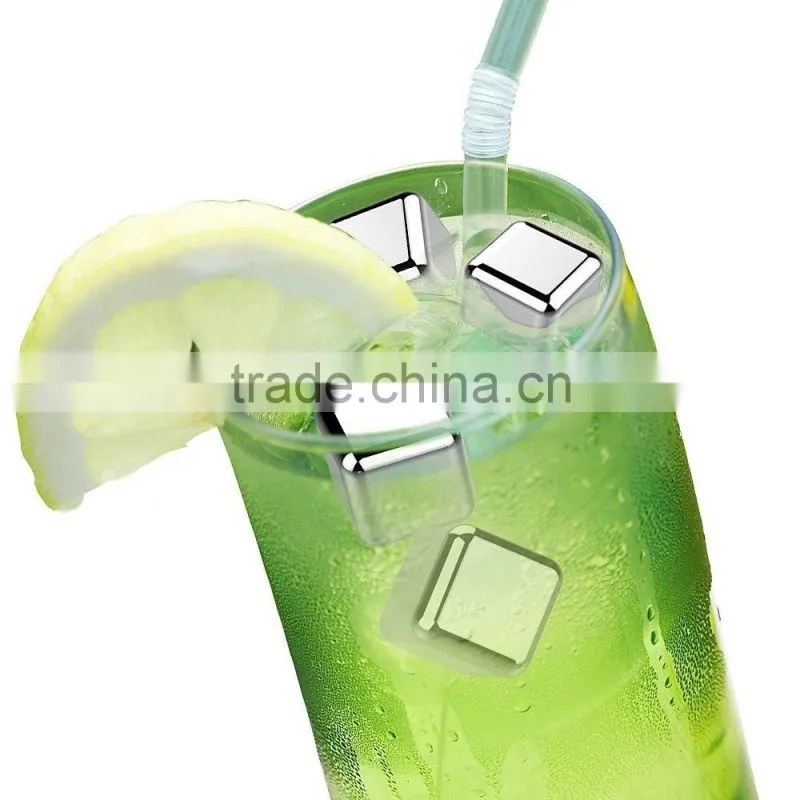 Whiskey Chilling Stones Wine Beer Chiller with Stainless Ice Cubes Set of 8