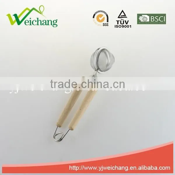WCL029 Wooden Handle Stainless Steel Tea Ball