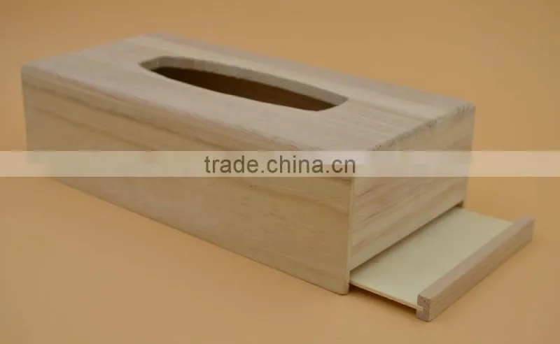 hot selling unfinished wood table napkin box