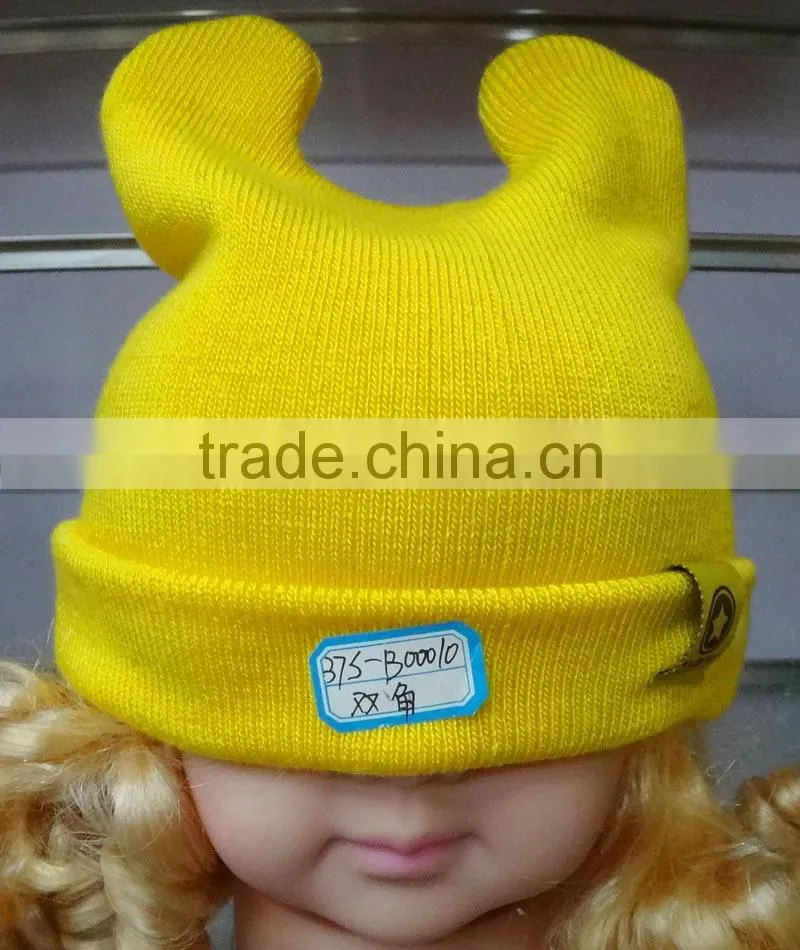 2014Hot sales! Charming Solid Color cotton wholesale baby hat
