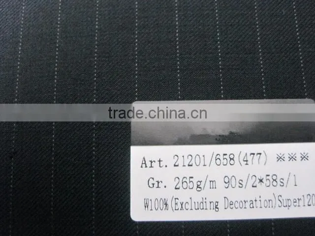 High Quality Fashion Suit Fabrics 100%Wool Worsted Wool Fabric