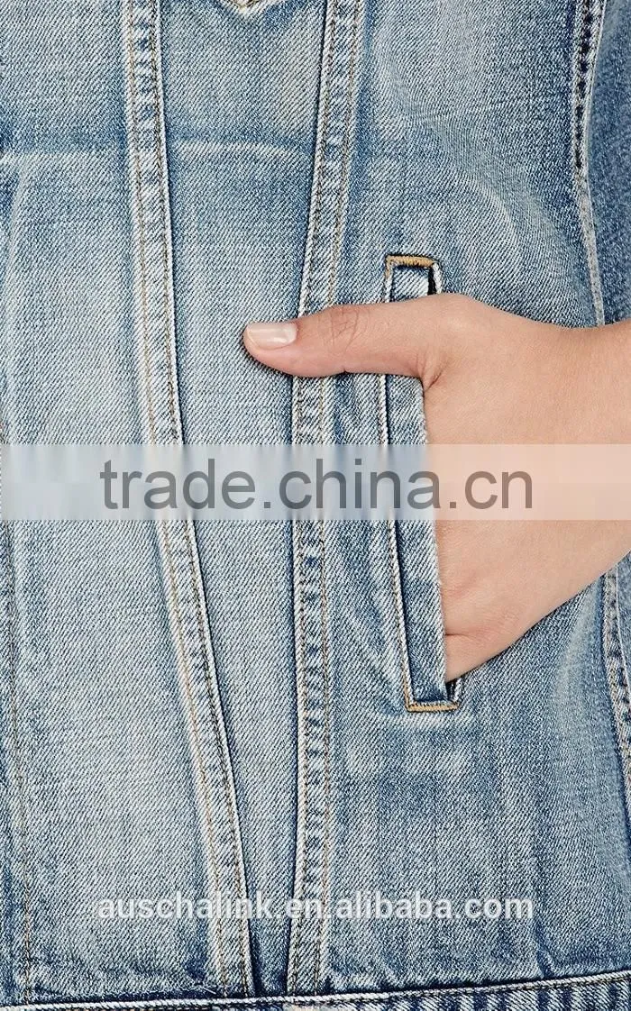 new arrival Autumn fashion design girls denim vest wholesale