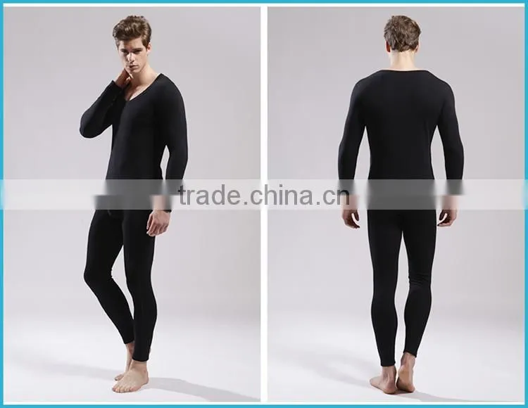 Lower V-Neck Winter Heated Thermal Underwear Polartec Fleece Polypropylene Young Men Baselayer Underwear