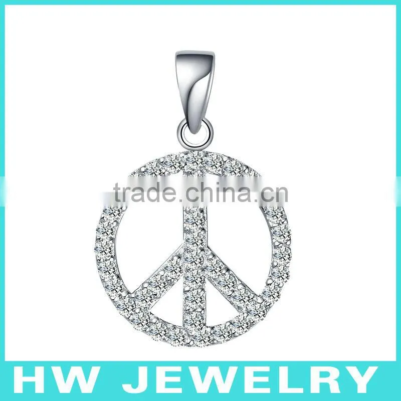 silver cz pendant