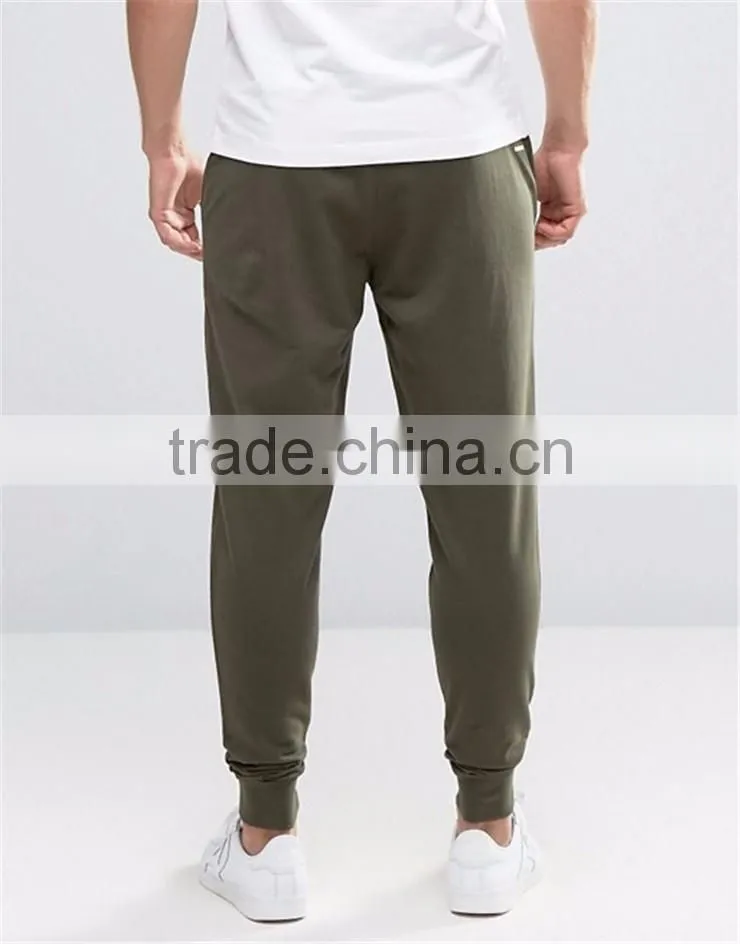 Plain Olive Green Men Skinny Fit Workout Joggers With Pocket Side Men Gym Sweatpants