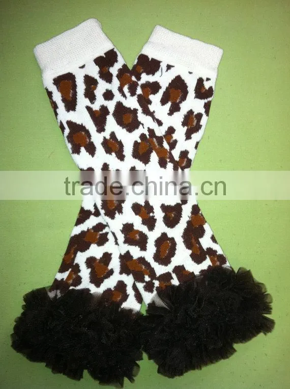 100% cotton leg warmers knitted wool leggings black ruffle leggings