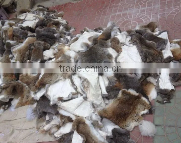 natural real rex rabbit fur plate pelt skin for trim/Rex Rabbit fur skin tanned rabbit fur skin