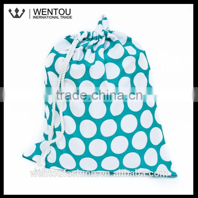 Fashion Chevron Polka Dot Cotton Cheap Laundry Bag