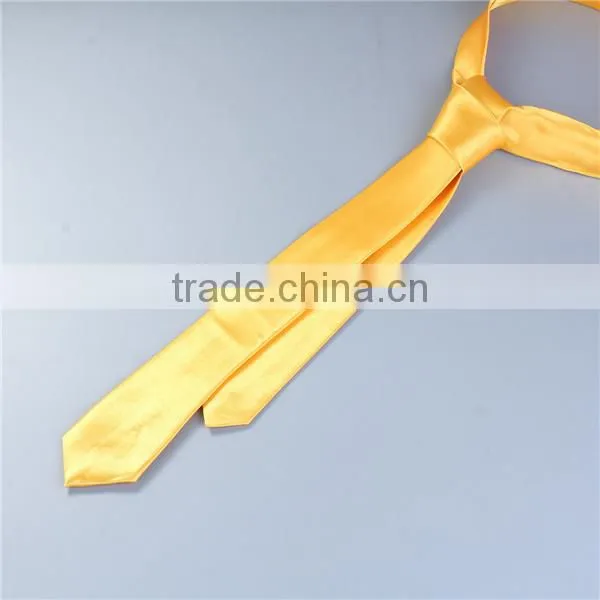 Polyester Necktie Golden Yellow Classic Neckties