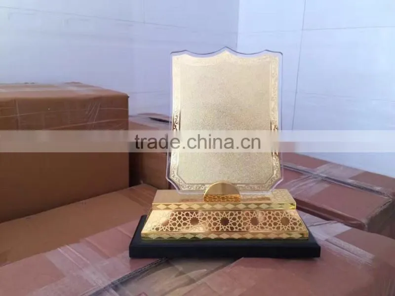 2017 New design metal trophy /wooden base trophy / black acrylic trophy /crystal trophy JC-01