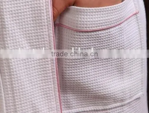hot sale cotton white waffle bathrobe for 5 star hotel
