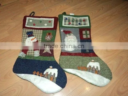 Felt Christmas socks with snowman