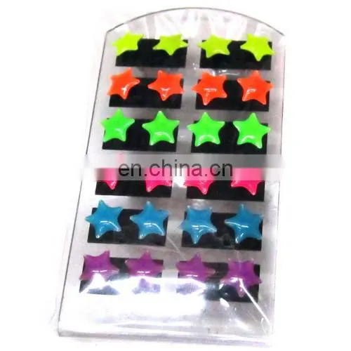Stand Packing Mini Star Heart Girls Stud Earring