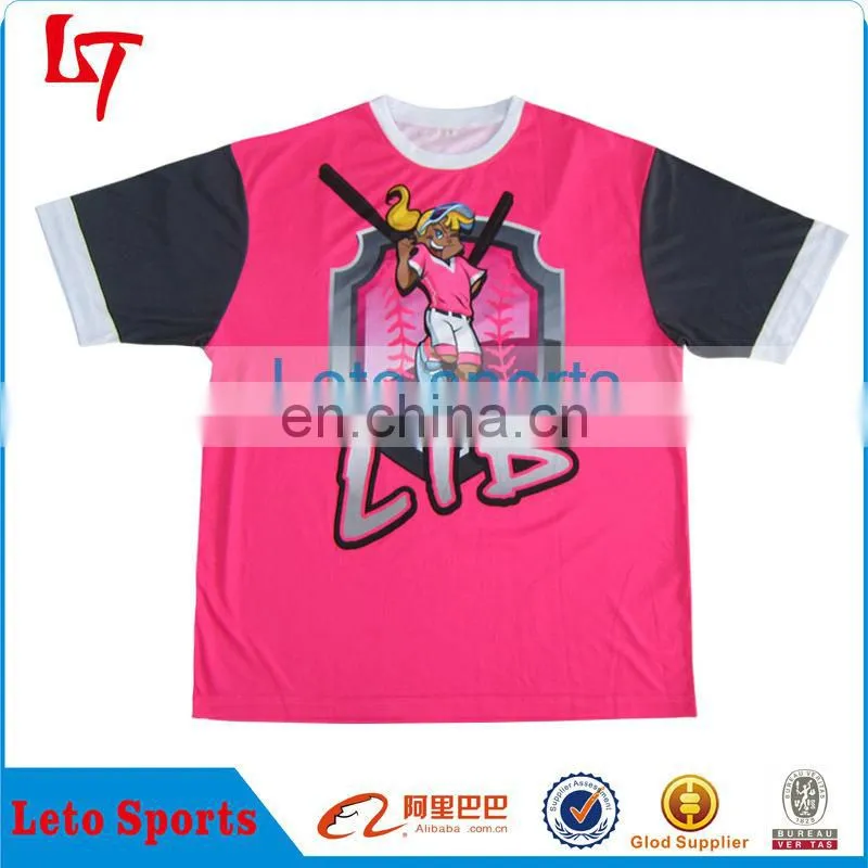 custom fashion round-neck lacrosse t-shirts lacrosse training jersey for women