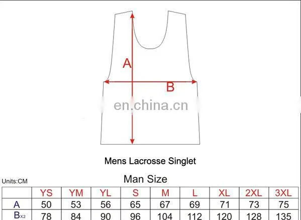 Wholesale Custom Sublimation Reversible Lacrosse Jerseys /polyester moisture wicking lacrosse pinnies plus size