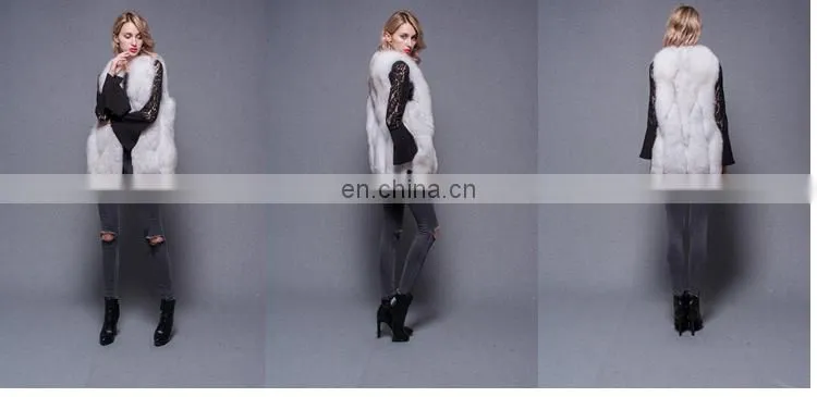 New products women winter fox fur gilet Real fur Vest