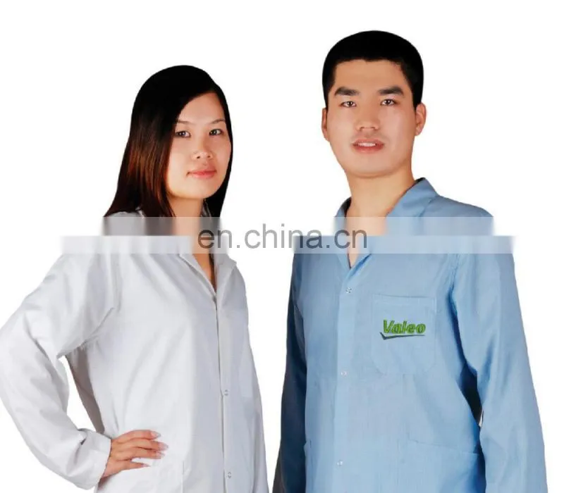 Accept Customized logo static dissipative esd smock garment with good breathability