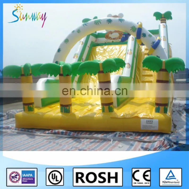 Kids Elephant Slide / Inflatable Bouncy Castle With Slide / Inflatable Slide Parts
