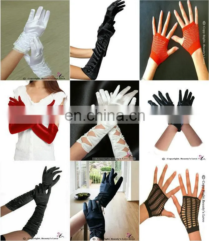 Open red finger gloves smart gloves fingerless gloves women