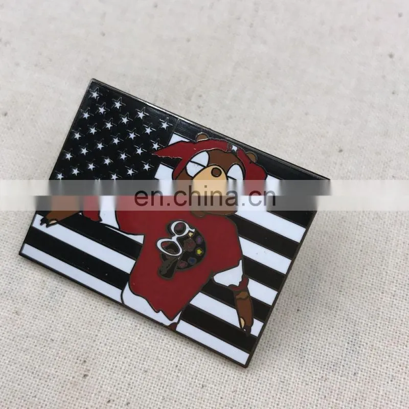 star shaped metal enamel pin fake badges