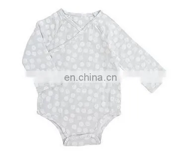 Wholesale Cotton Infant Clothing Baby Girls Romper Dress Flutter Sleeve Romper