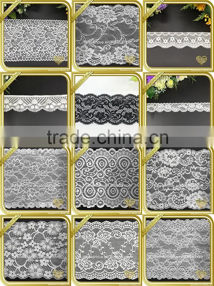 White lace fabric guipure embroidery french lace for wedding dress FLL-039
