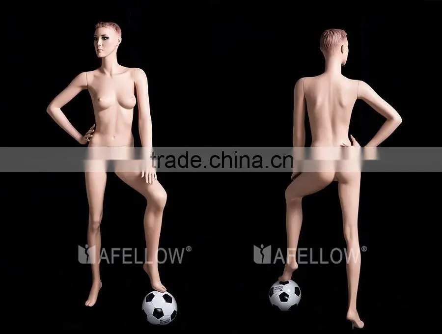 Playing Football Mannequin Realistic Sports Women Display Manikin FTF1