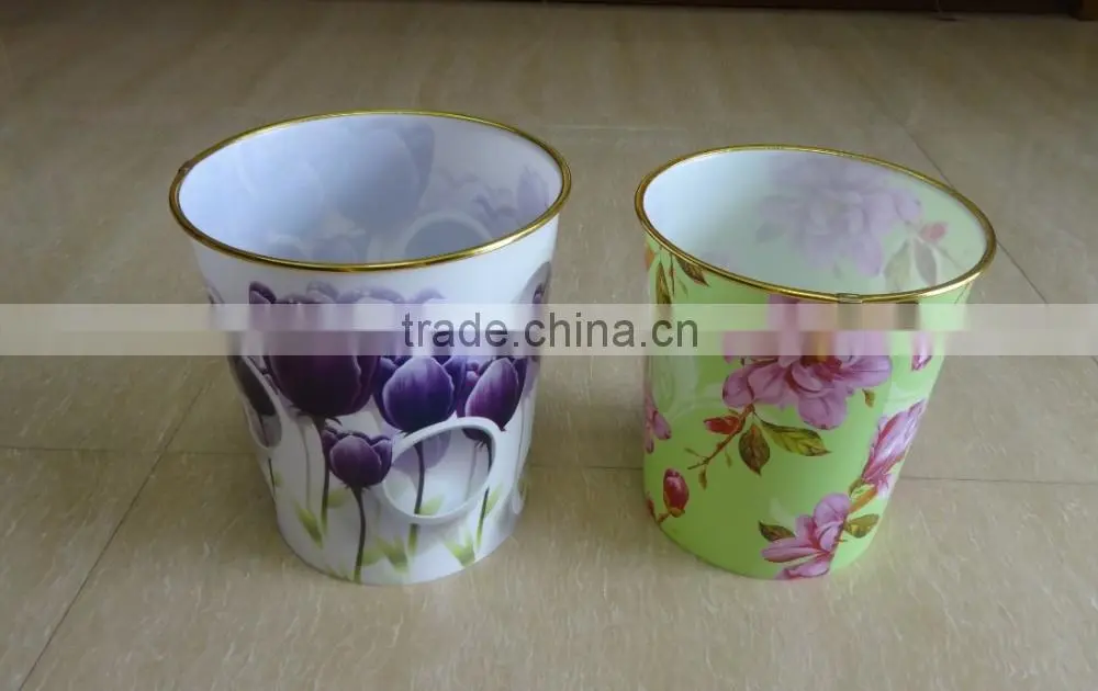 6.5L Plastic Garbage Bin with Artwork
