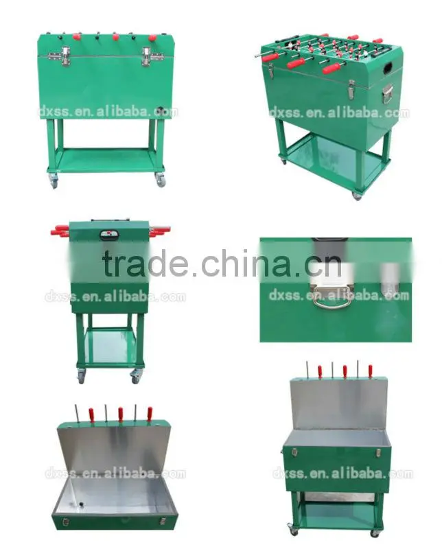 Metal patio cooler cart foosball cooler