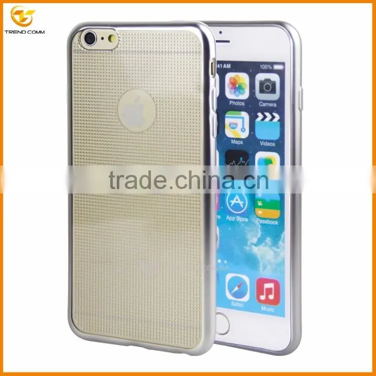 wholesale plating transparent tpu soft case for iphone 6