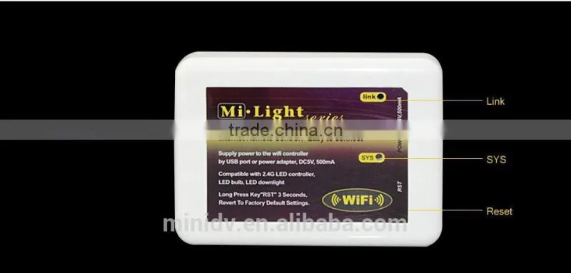 50000 Hours Lifespan 9W RGBW Mi.light E27 WiFi LED Bulb 6000-6500K Color Temperature Adjustable With Free Remote Android IOS APP