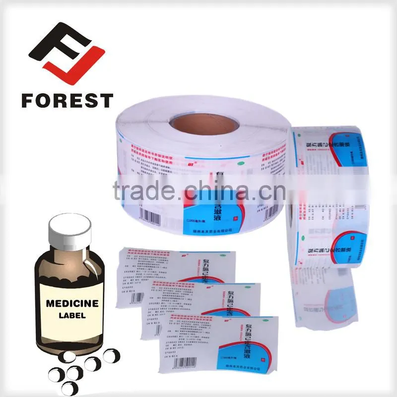 professional printing label for madicine bottle, drug label, bottle label printing.
