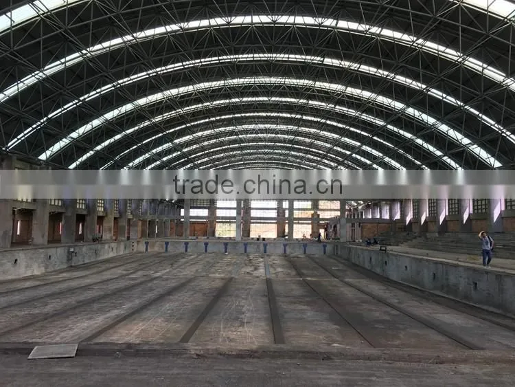 Long span steel metal structure swimming pool roof