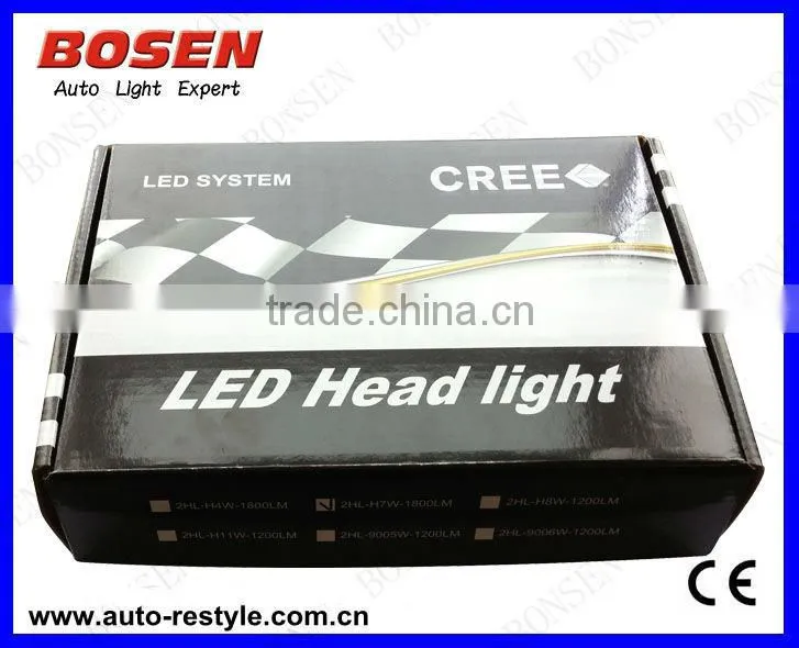 2013 newnest 50W 3600 Lumen H4 LED Headlight 12v-24v 50w CREE chip led headlight