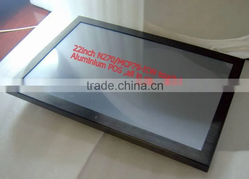 22"integrated pos terminal computer with HDMI VGA LAN atom D525 2GRAM