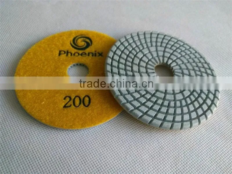 New 7 step wet polishing pads with round edge