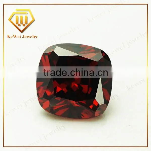 Glaring Gems Garnet Cushion Cut Cubic Zirconia For Gemstone Jewelry